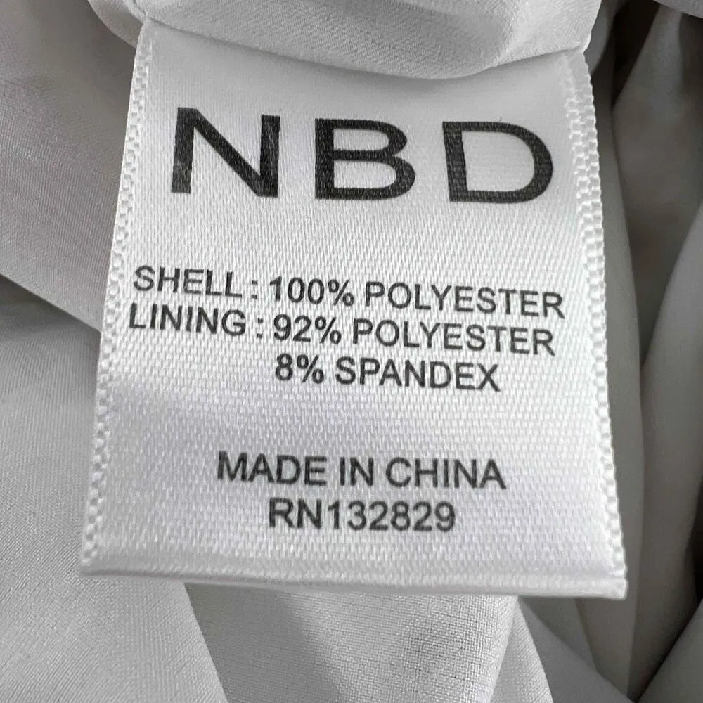 Revolve NBD White Pink Floral Sleeveless Midi Spring Satin Sundress Large - Image 7