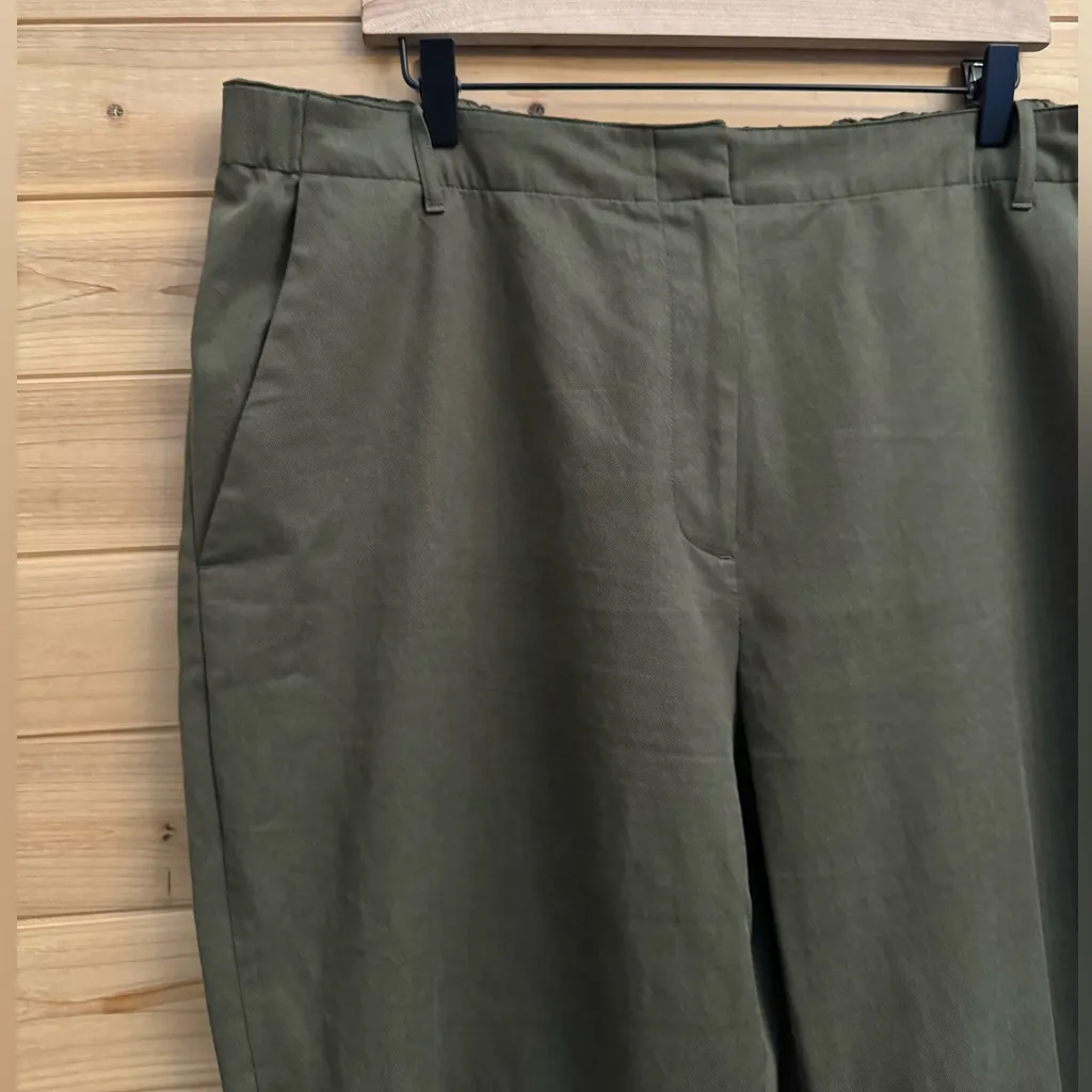Banana Republic Size XL Olive Green High Rise Cropped All Day Slim Taper Pants - Image 6