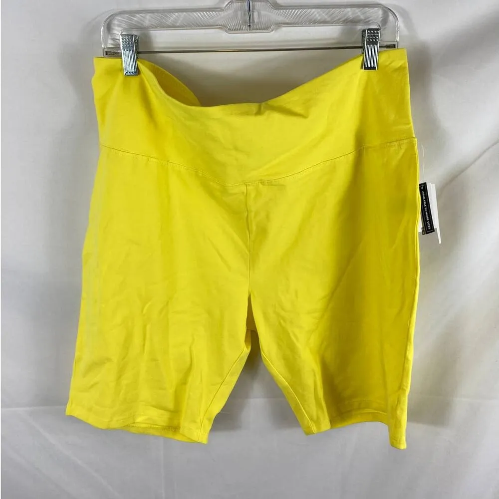NWT BP. High Waist Bike Shorts in yellow 1X - Image 3