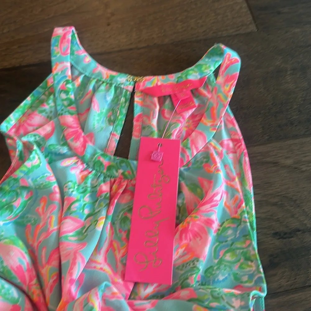 NWT Lilly Pulitzer Pamelyn Dress in Surf Blue So Shellegant Sz 8 - Image 8