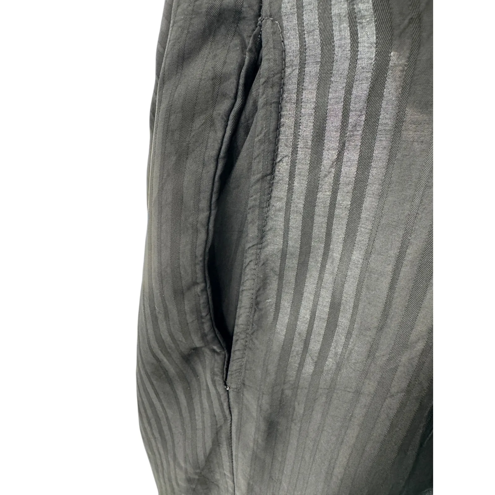 Tom Tom California Black Pleated 2 Piece Set Bemberg Lounge Outfit Made in USA L Size L - Image 9