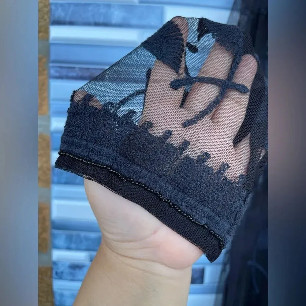 Bruuns Bazaar embroidery mesh dress size 38 Black - Image 4