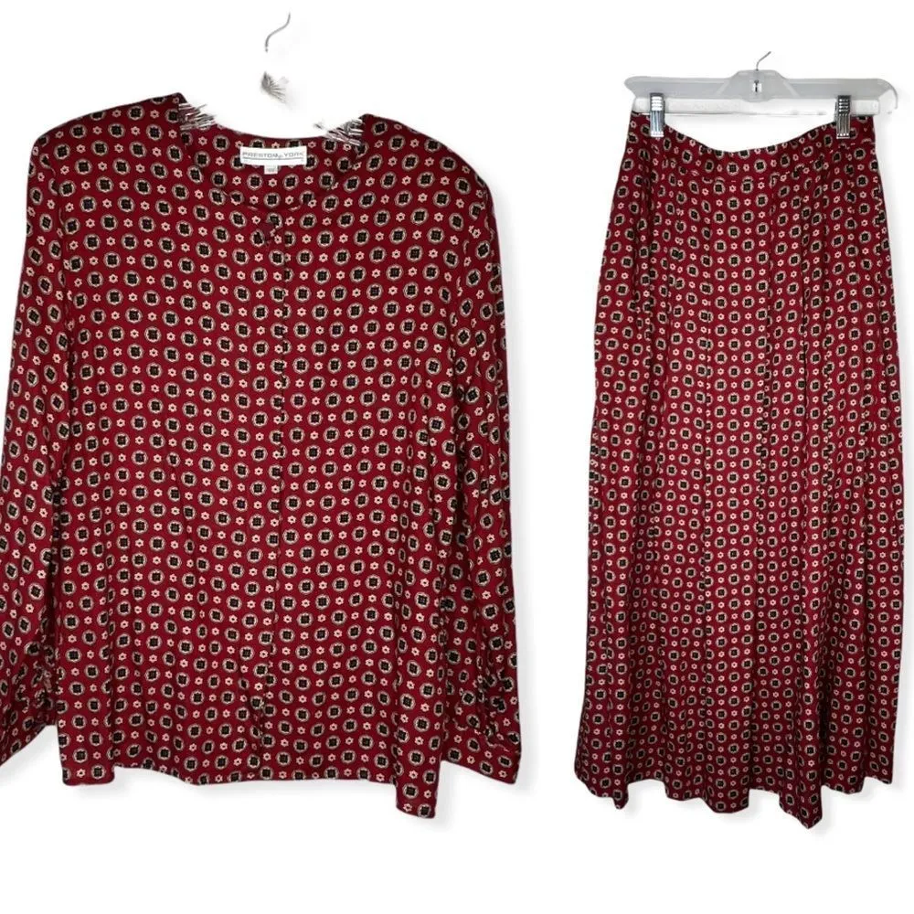 Vintage Preston & York Skirt Set‎ Size 10 - Image 2