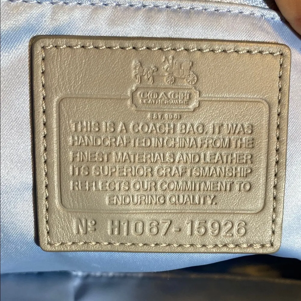 Sophia Madison Clover Luxury Satchel Purse Blue Gray Sateen - Image 13