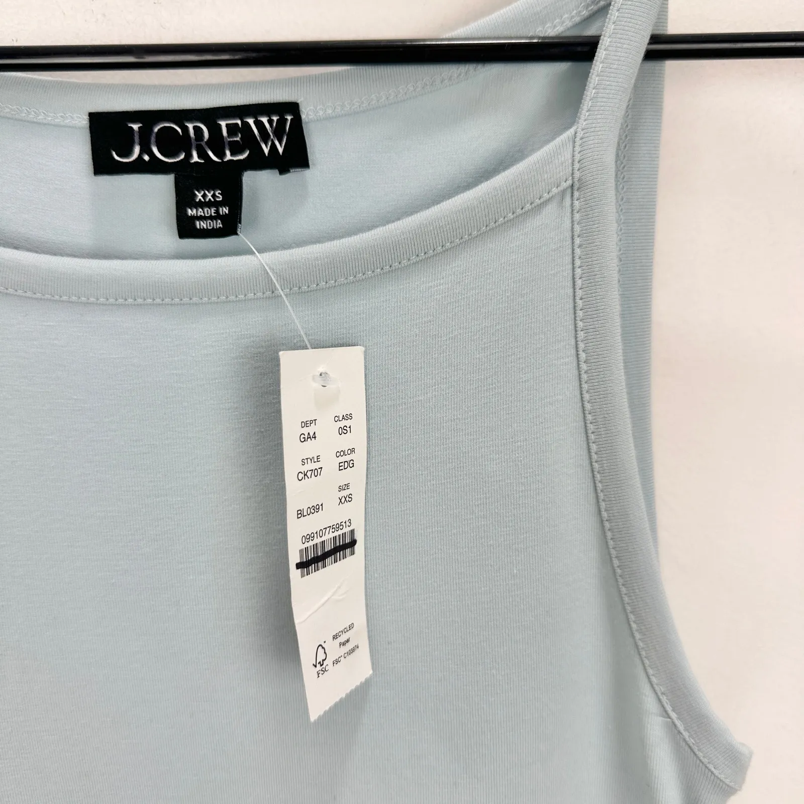 J.Crew Pintuck Mixy Dress Stretch Cotton Midi A line Edgewater Blue XXS NWT - Image 7