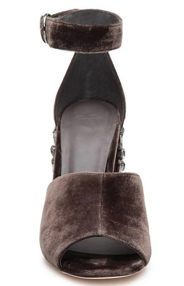 💕JOIE💕 Lafayette Velvet Heel Sandal In Coal - Image 7