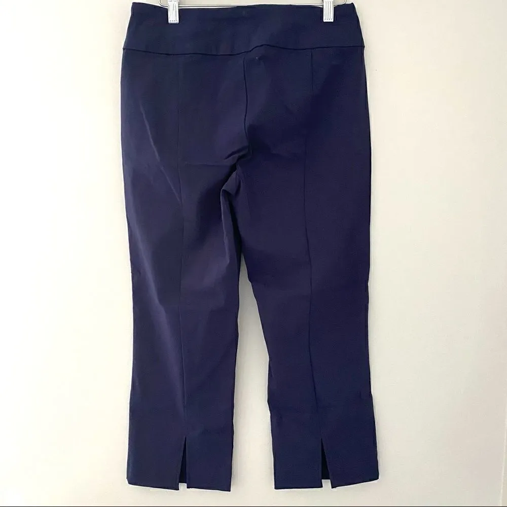 Martha Steward navy Ponte pullover slits sz 8 Blue - Image 4