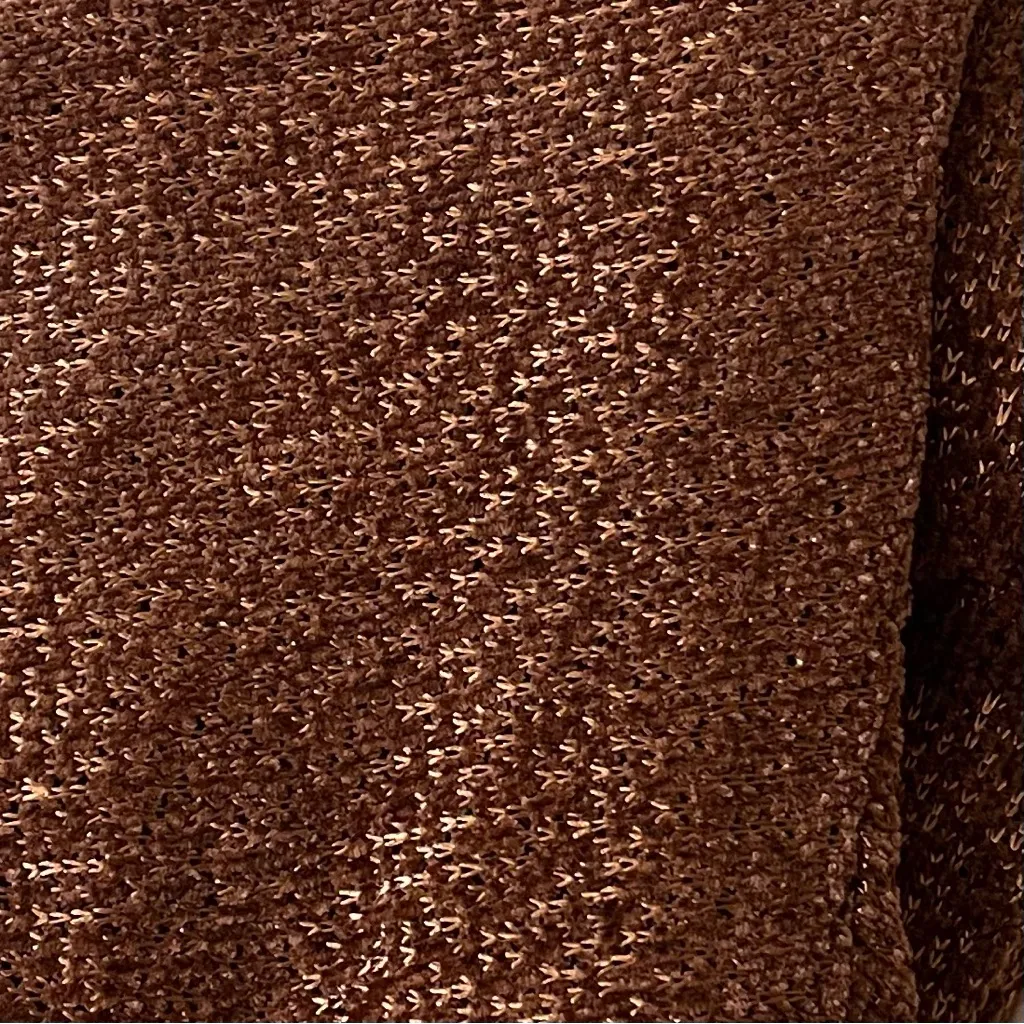 J.Our Shimmer Copper Bishop Sleeve‎ Center Twist Crop Top Size M Coquette Y2k Orange Size M - Image 12