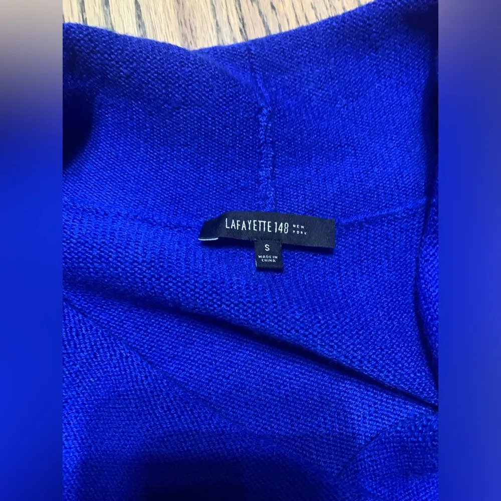 Lafayette 148 New York blue sweater dress small - Image 2