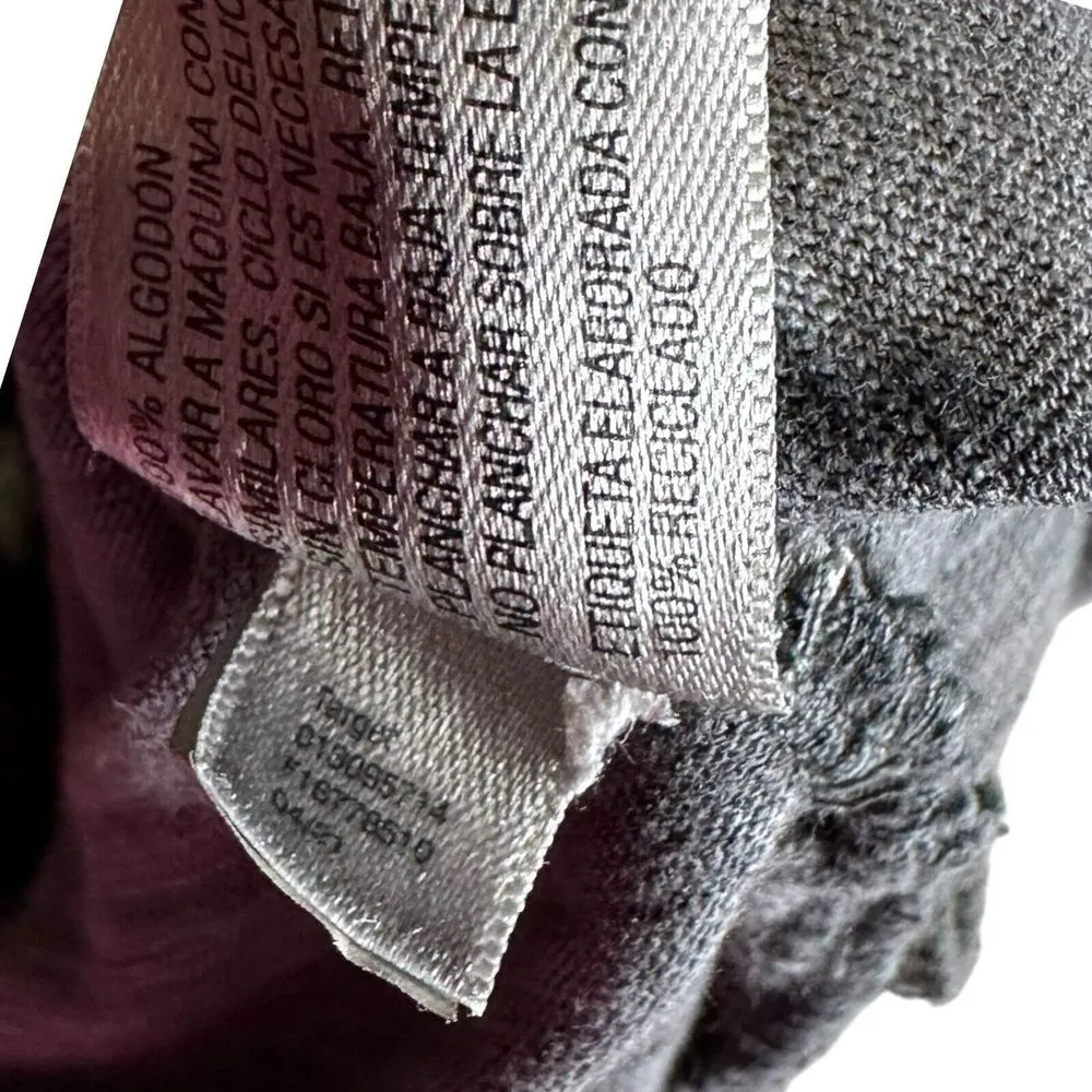 Universal Thread Midi Maxi Dress Ruffle Sleeve Size S Gray Distressed Minimalist - Image 9