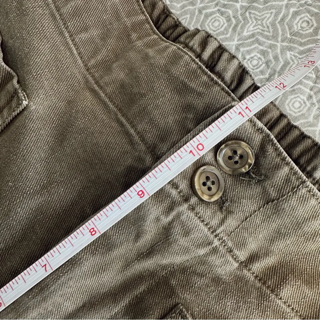 YFB Olive Green Wide Leg Front Patch Pocket Twill Jeans Pants Size M - Image 8