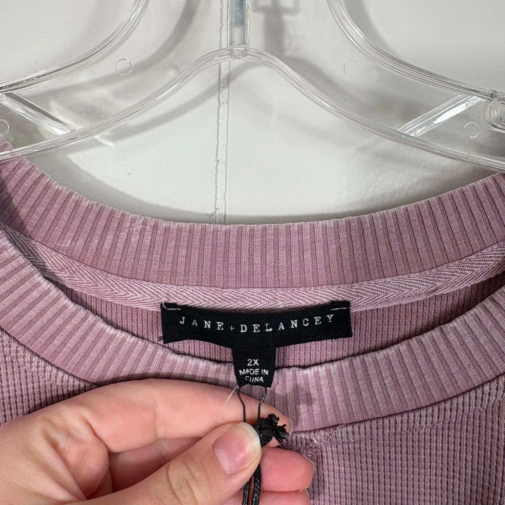 Jane & Delancey Pink Purple Ruched Acid Wash Fleece Sweatshirt Top NWT Plus Size - Image 4