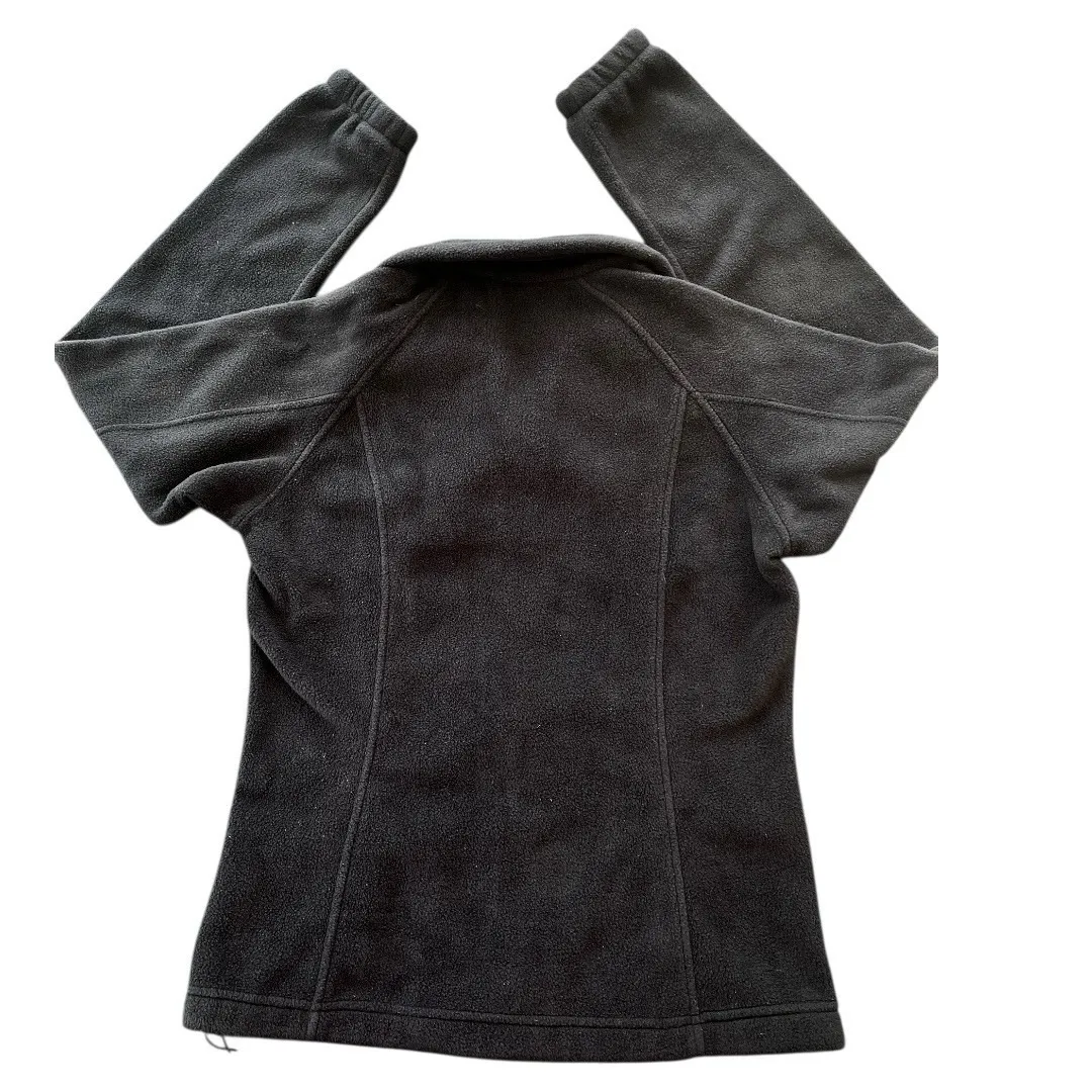 Columbia Benton Full Zip‎ Pockets Fleece Black Jacket Size M Granola Outdoorsy - Image 2