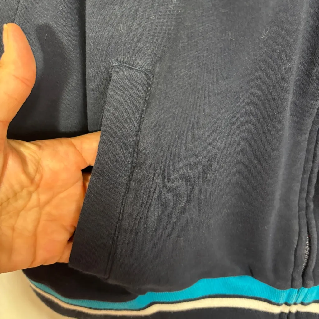 Nike Full Zip Hoodie Womens Sz XL Navy Athletic Cotton Blend Athleisure Casual - Image 4