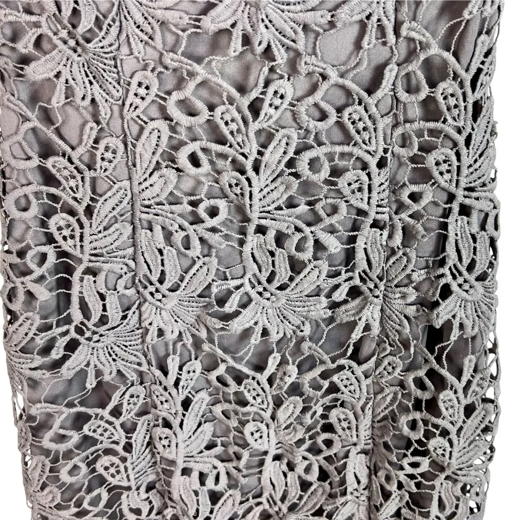 Lulus Hidden Talent Gray Backless Crochet Lace Mini Dress Size XS New - Image 5