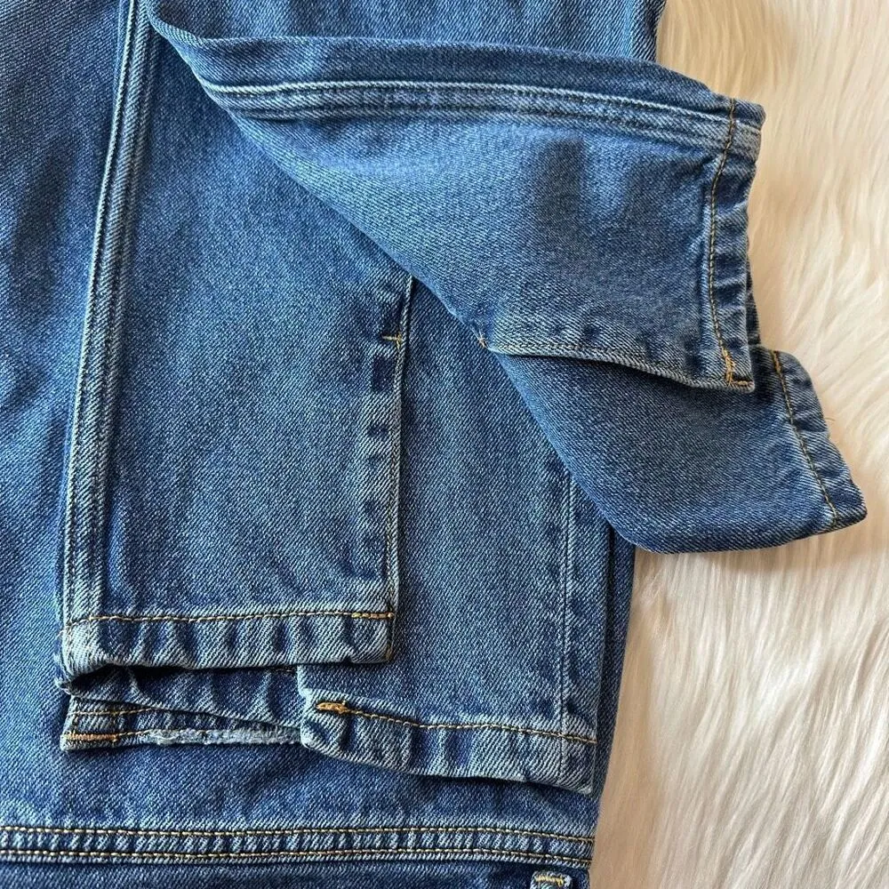 Hidden Happi Front Slit Crop Denim Jeans Medium Dark Wash Size 30 Blue - Image 11