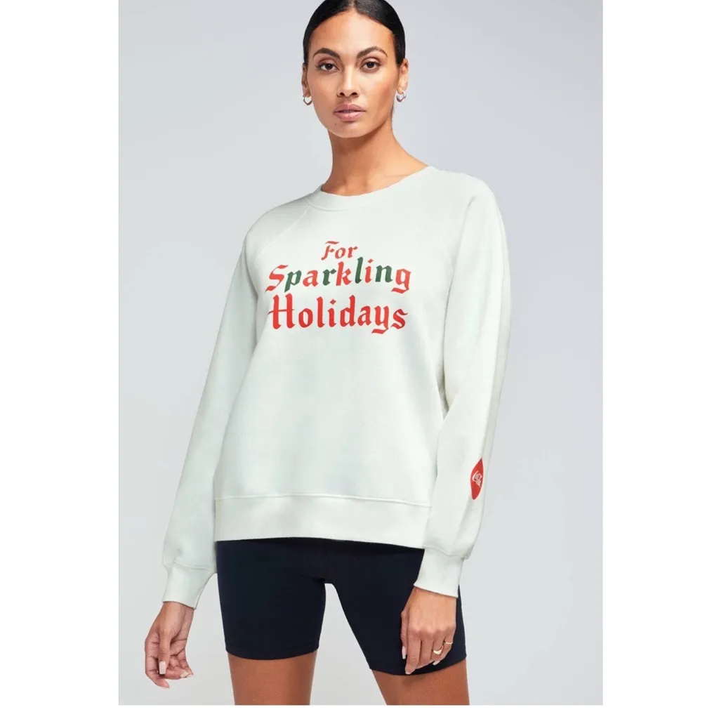 NWT Wildfox Sparkling Holidays Sweatshirt Oversized Small - Image 4