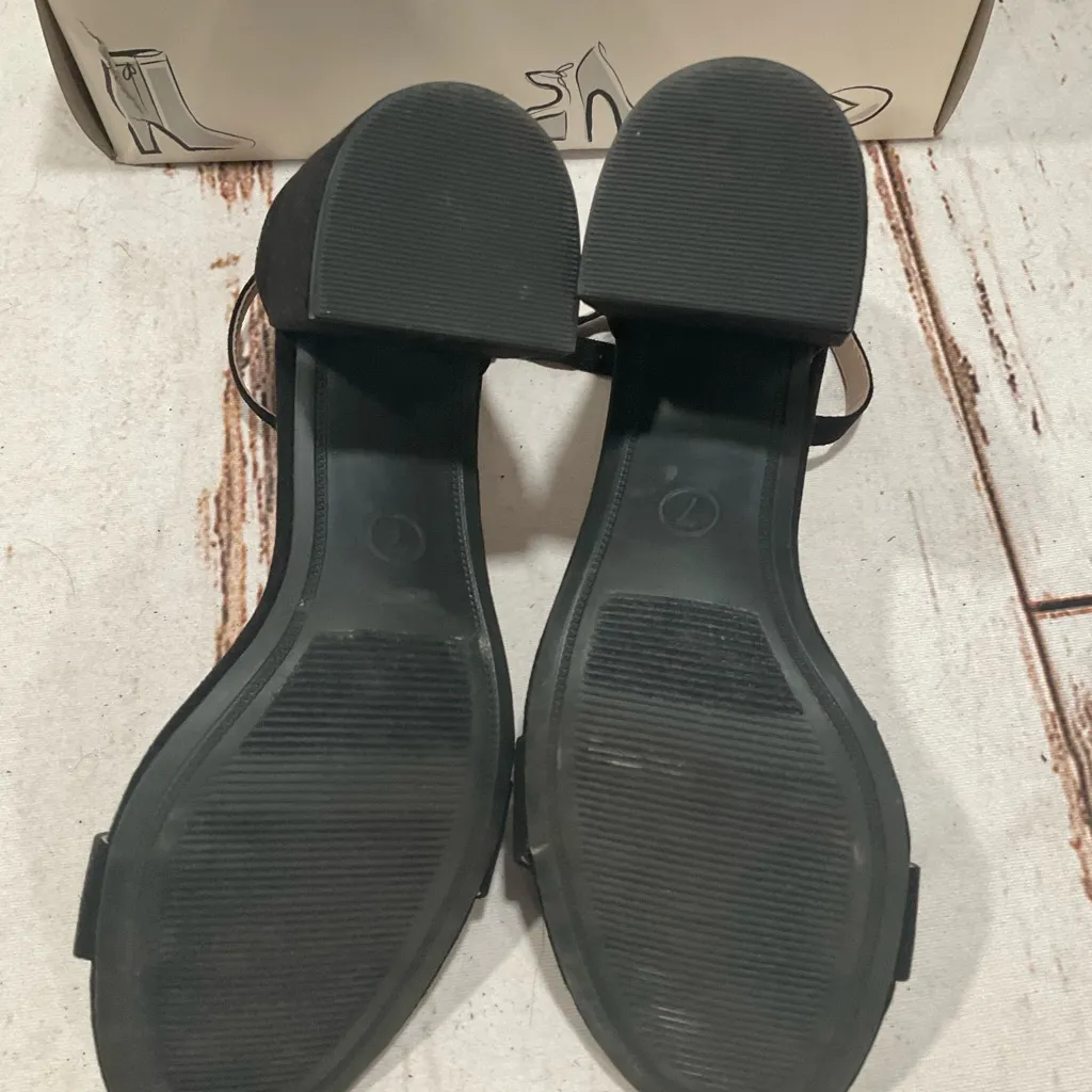 NIB A NEW DAY MICHAELA MID BLOCK HEEL SANDALS BLACK - Image 5