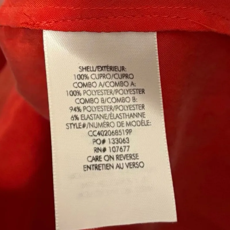 New Alice + Olivia Bright Poppy Red Jem Puff Sleeve Shirt Mini Dress Size Small - Image 7