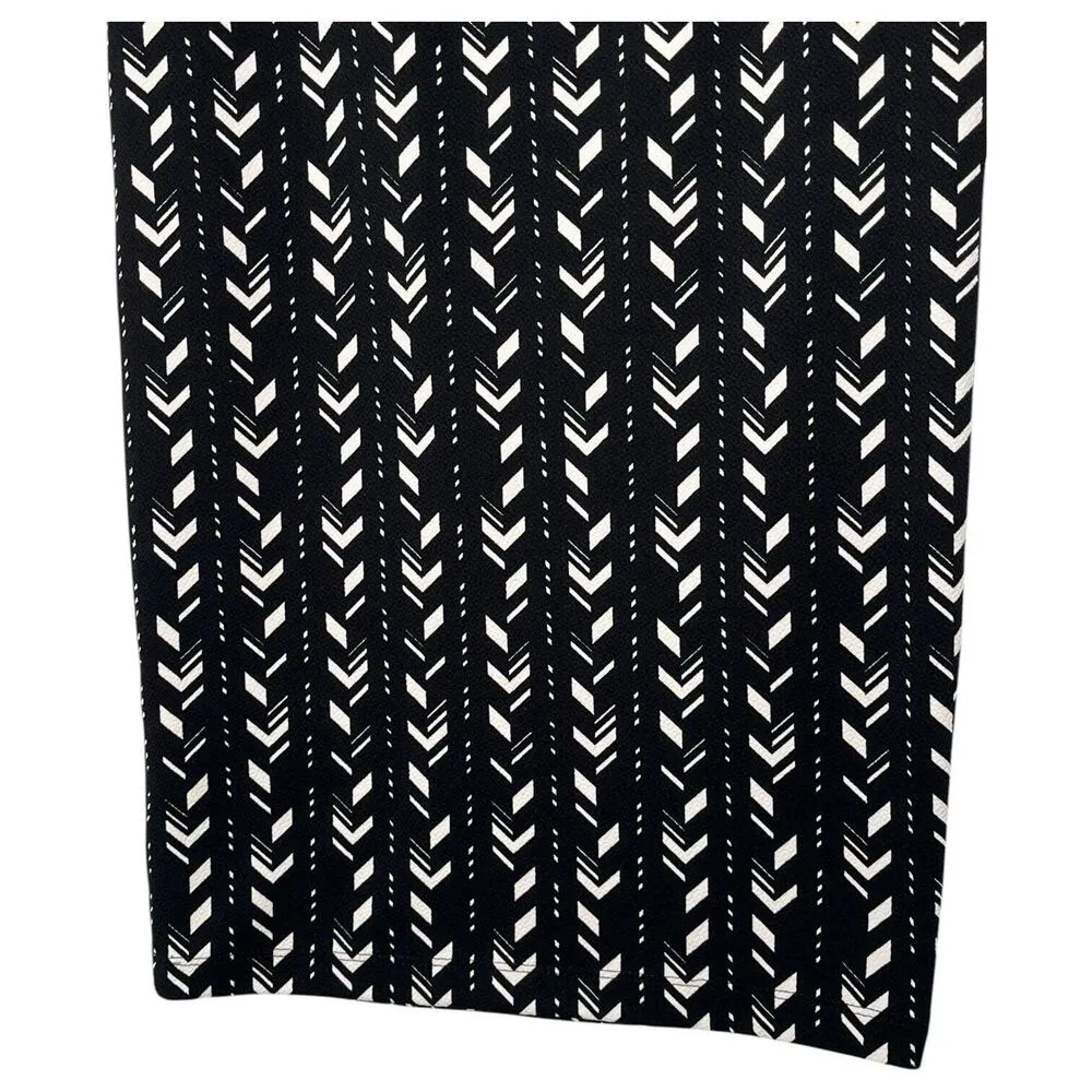 Black Halo Skirt Womens XS Midi Pencil Shirt Geometric Slimming Designer Black - Image 5