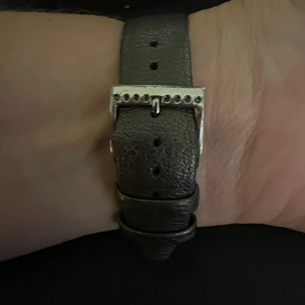 Brighton Osaka Watch Women Silver Tone Rectangle Dial Italian Calfskin - Image 8