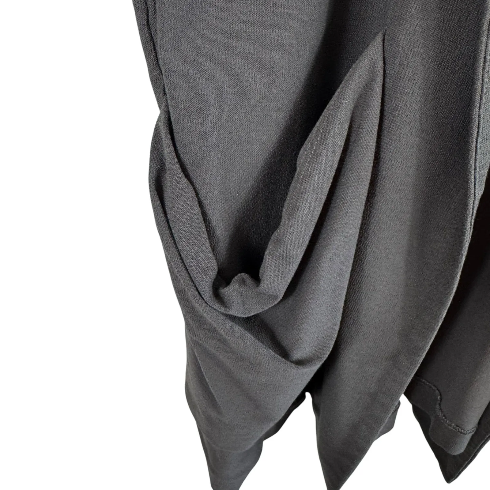 Eileen Fisher Rye Washable Crepe Slouchy Pocket Stretchy Open Kimono Tunic L - Image 3