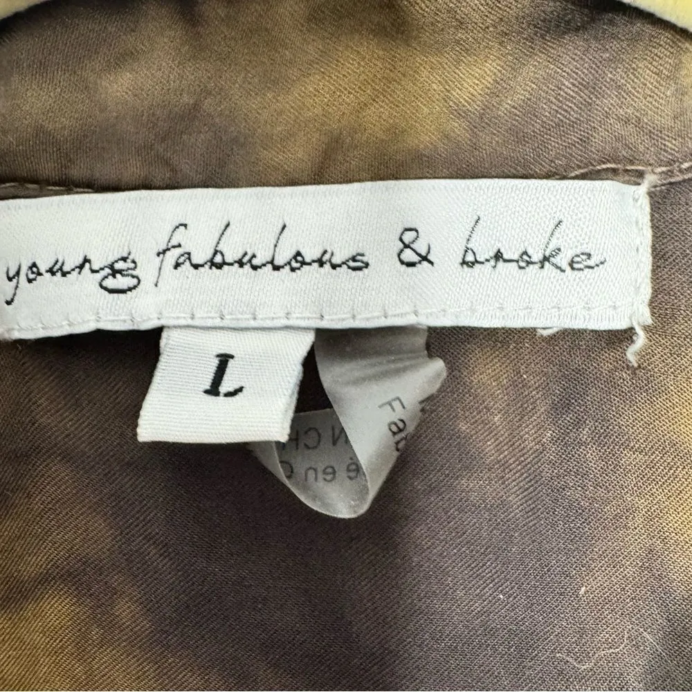 Young Fabulous & Broke button down shirt size large - Image 4