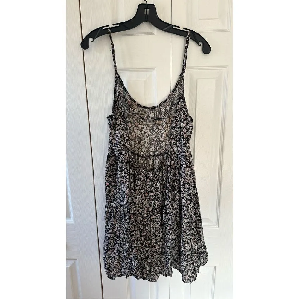 American Eagle Floral Trapeze Swing Mini Dress - Image 3