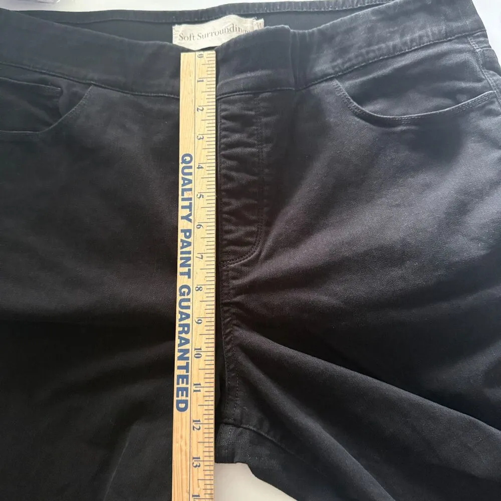 Soft Surroundings Ultimate Denim Pull On Crop Black Jeans Comfortable Stretch XL - Image 5