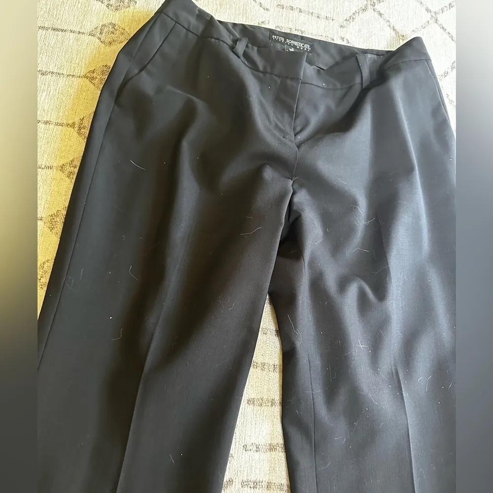 Petite Sophisticate  Stretch Wool Black Slacks Size 4 - Image 7