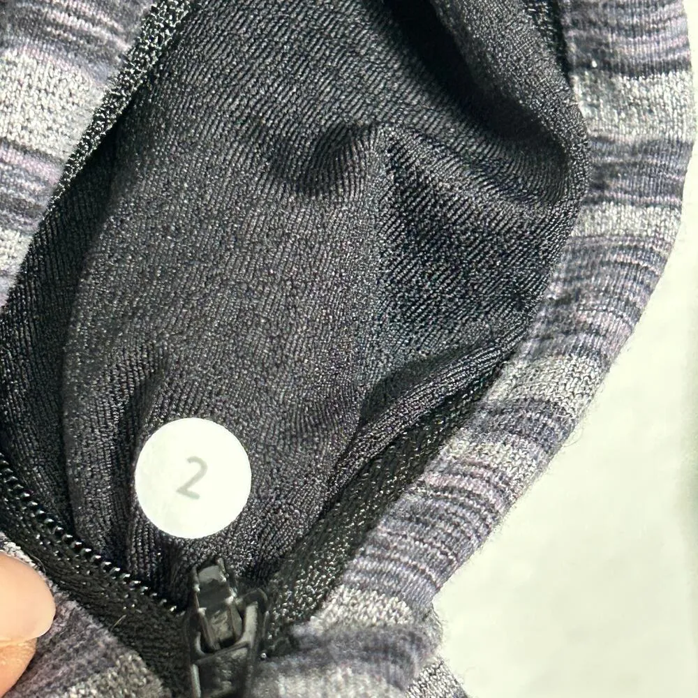 Lululemon Athletica Stride Jacket Black Stripes Galore Sz 2 XS Athleisure Casual - Image 8