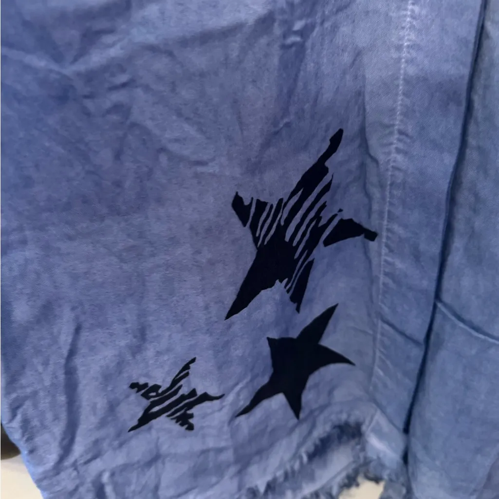 Umgee Denim Blue Button-Up Shirt Small Starstruck - Image 4