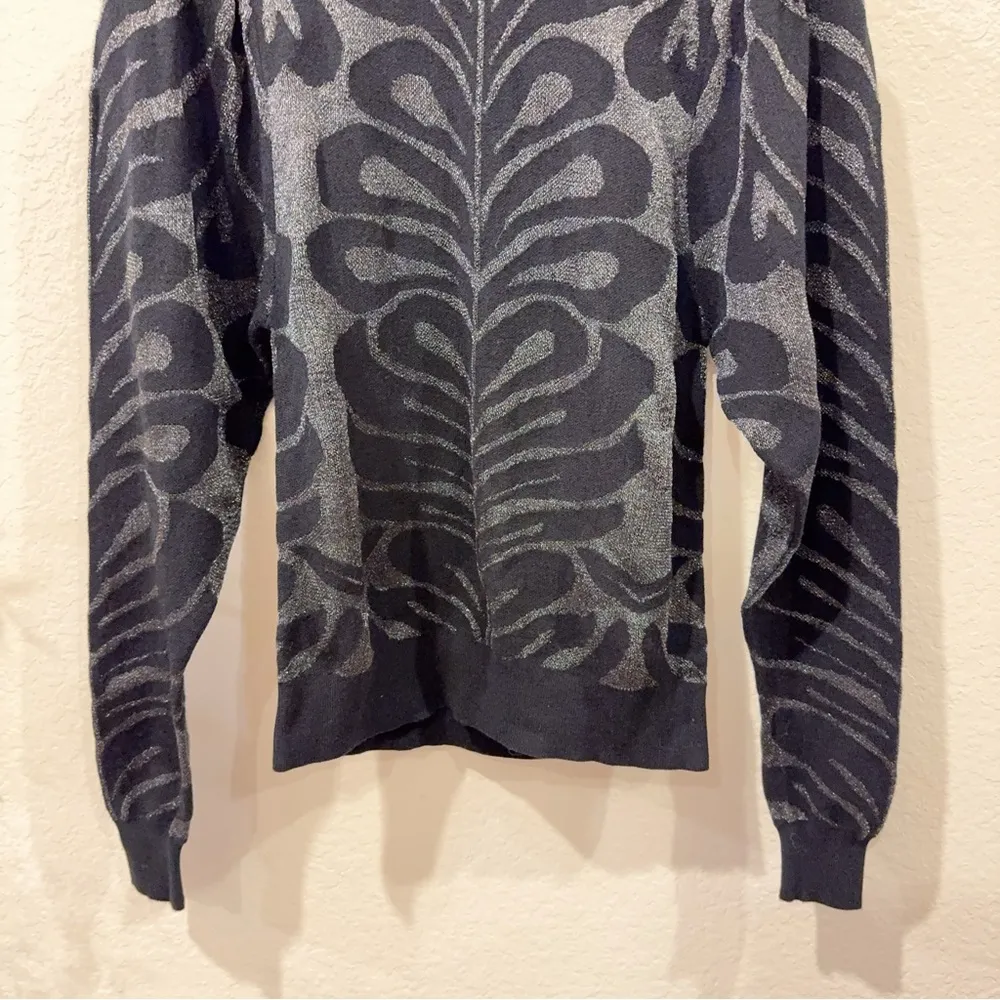 Keepsake the Label Said it High Neck Knit Sweater Top Size S Preowned Black - Image 4