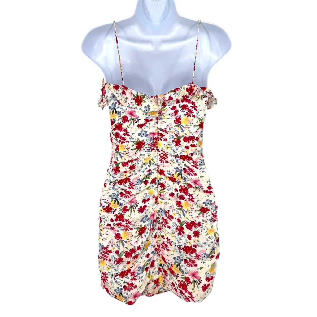ASTR The Label Floral Ruffle Mini Dress White Multicolor Size XS - Image 9