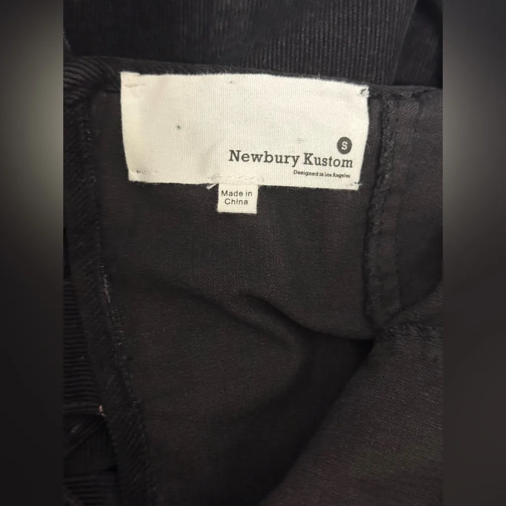 Newbury Kustom  black corduroy slip dress featuring a button-front design - Image 6