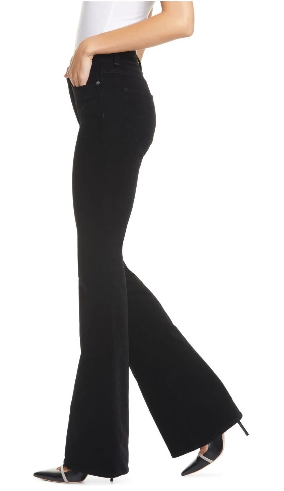Veronica Beard Beverly Skinny Flare Velvet Pants  - Image 3