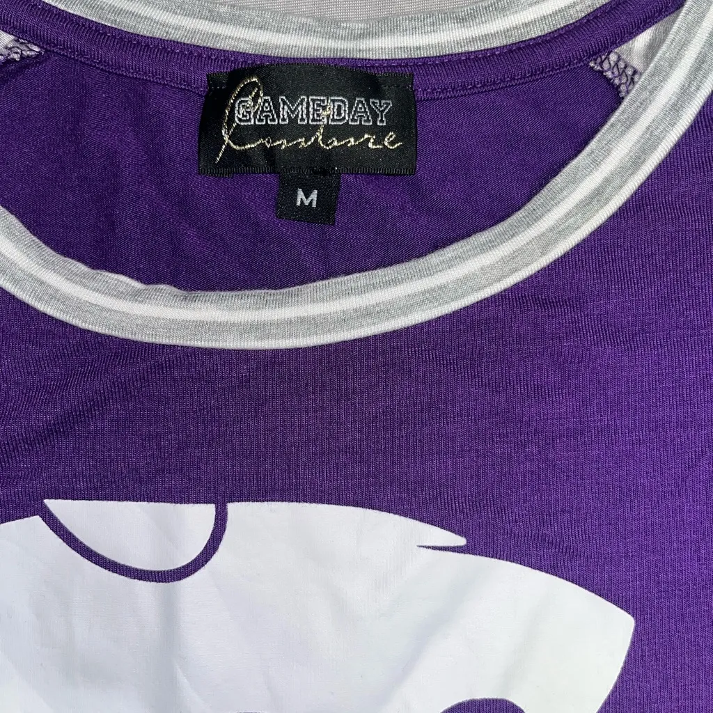 Gameday Coutour • Women’s Kansas State Wildcats Tee Purple Size M - Image 5
