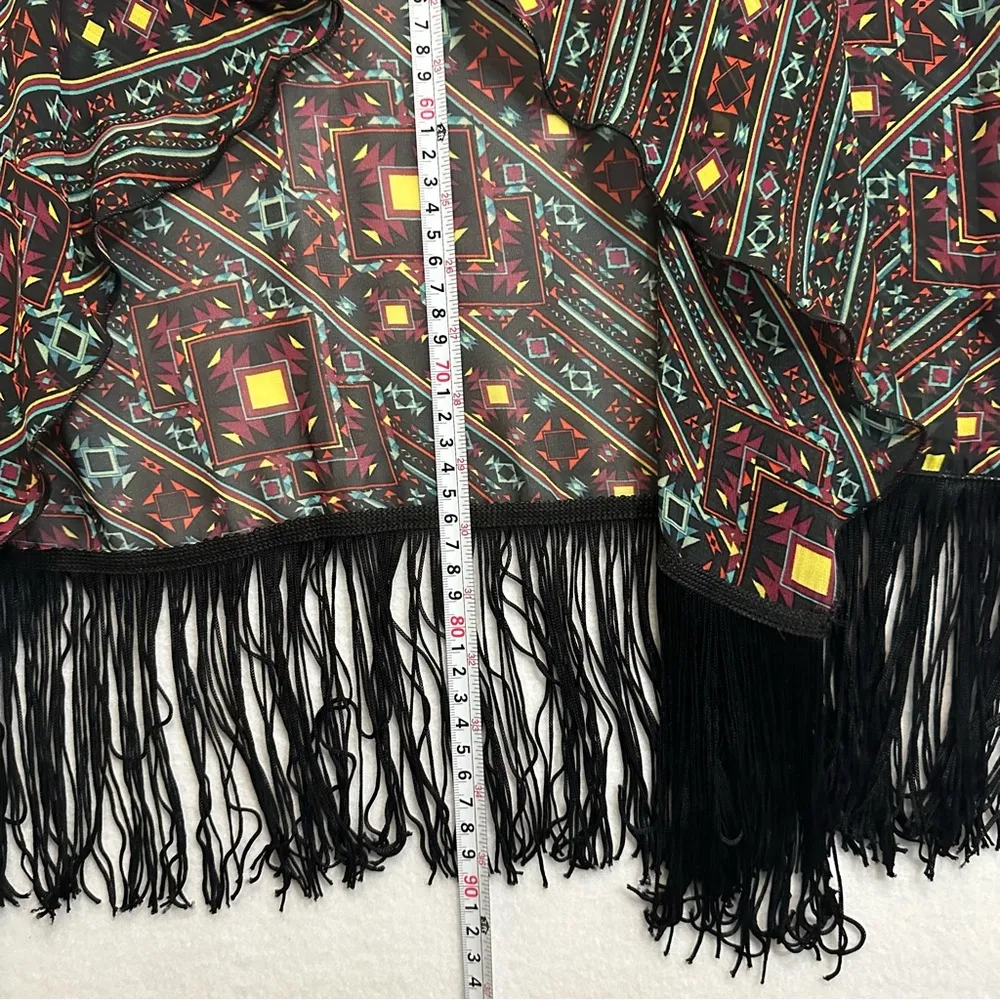 NWT LuLaRoe Womens Kimono Swim Coverup Colorful Fringe Sheer Cardigan size S - Image 5