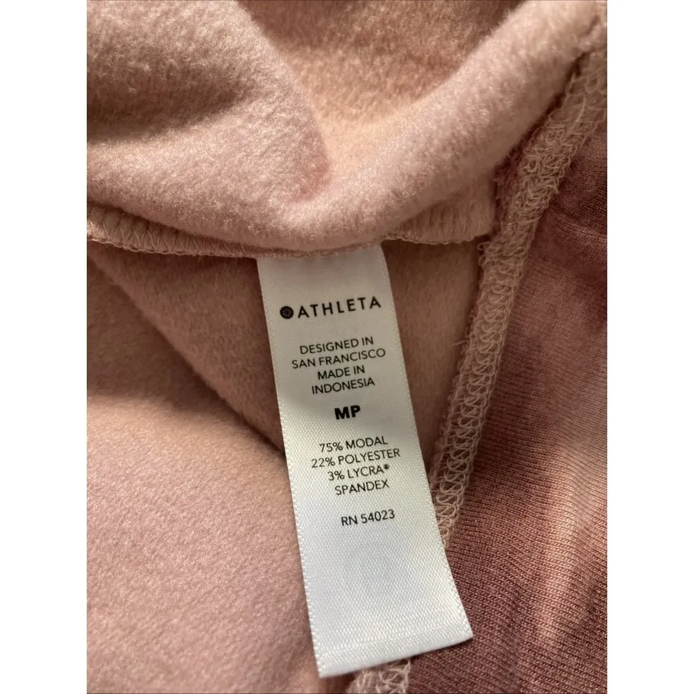 *Athleta Balanced Print Sweatshirt Womens MP Pink Floral Athleisure Yoga Running - Image 4