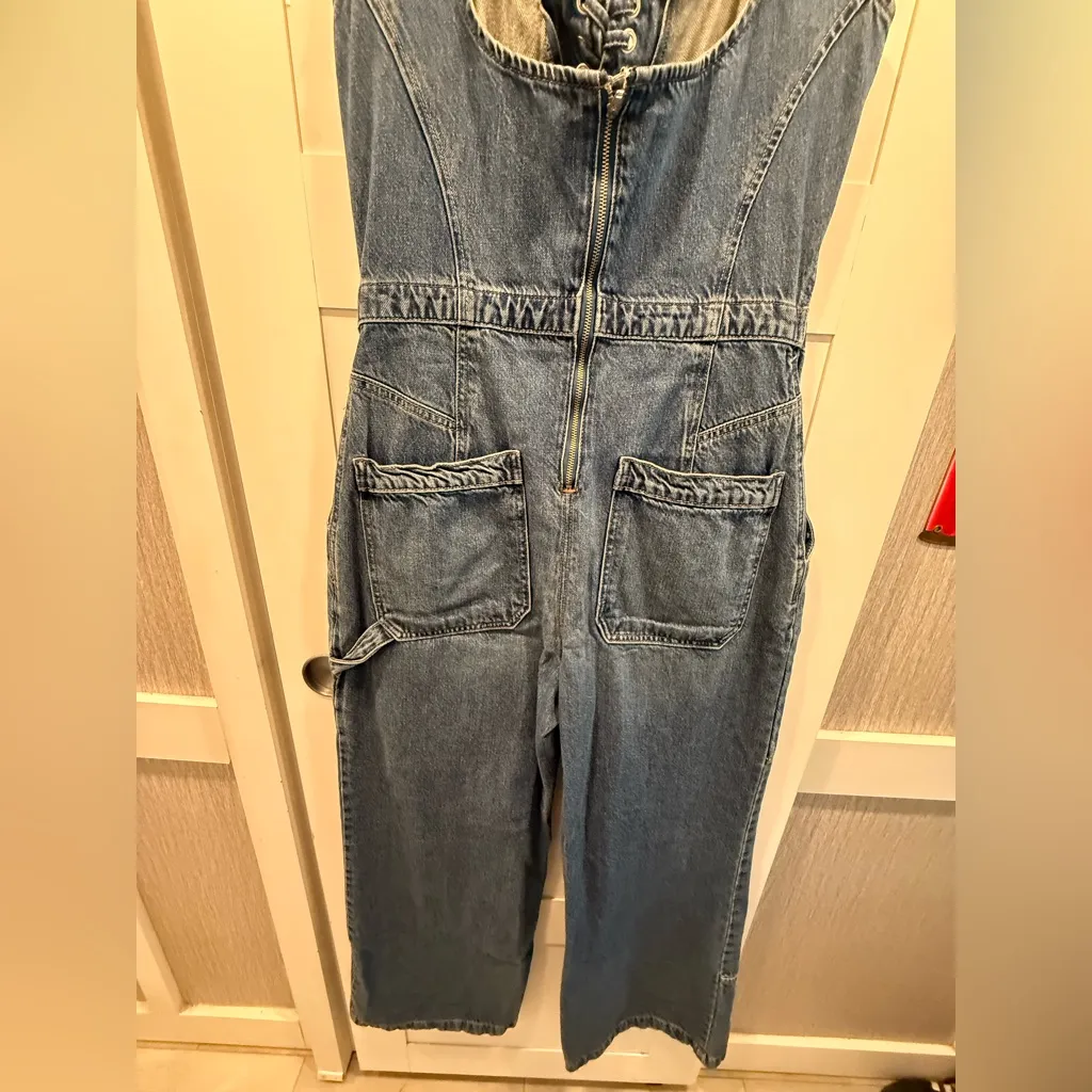 We The Free Blue Denim Amina Jumpsuit size Large, NWOT - Image 12
