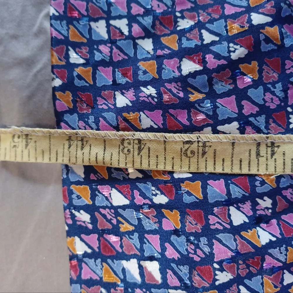 Studio 1 New York vintage groovy purple pink geometric fit & flare dress size 12 - Image 13