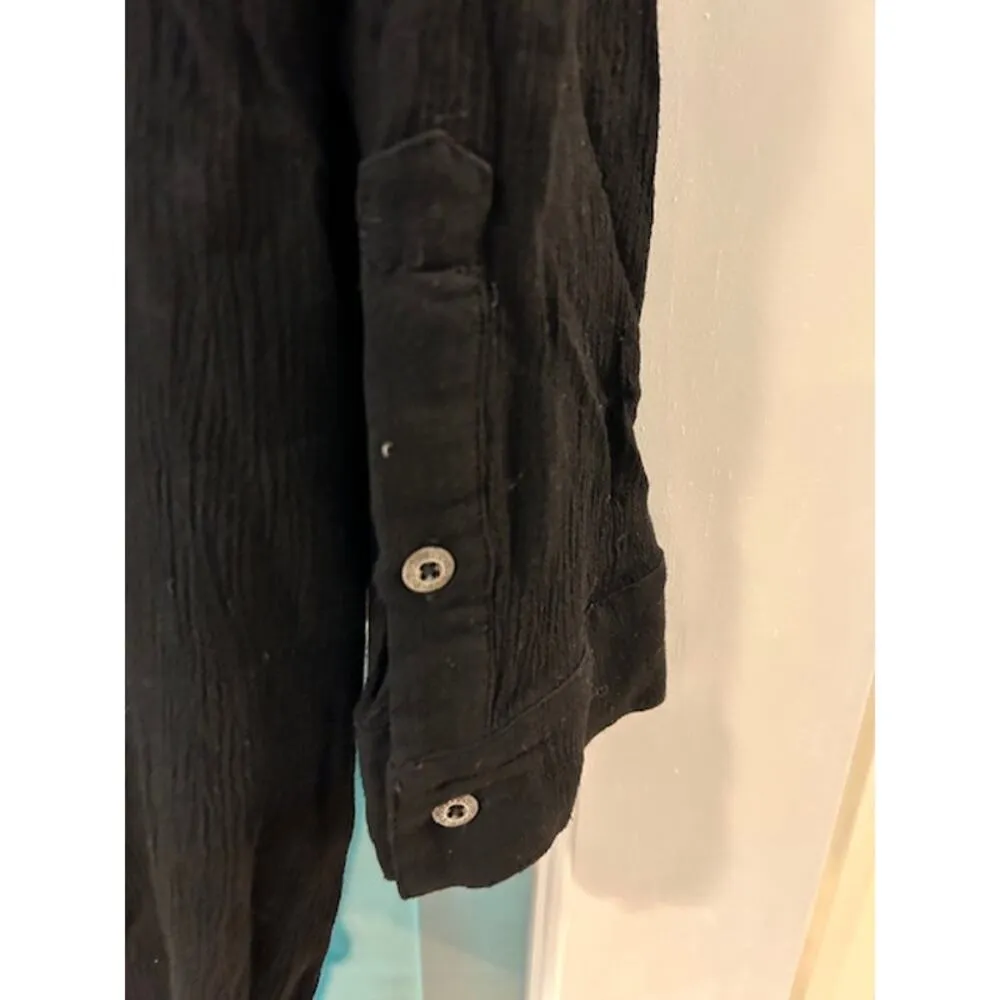 Miss Me Black Embroidered Button up Mini Dress Birds Western Cowgirl Y2K LARGE - Image 10