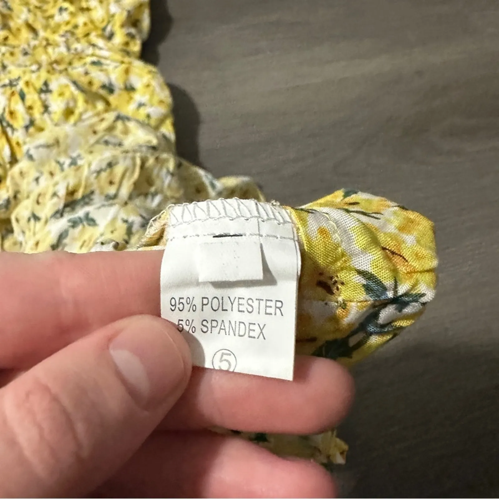 Shein White‎ & Yellow Floral Sunflower Print Sleeveless Dress Size S - Image 6