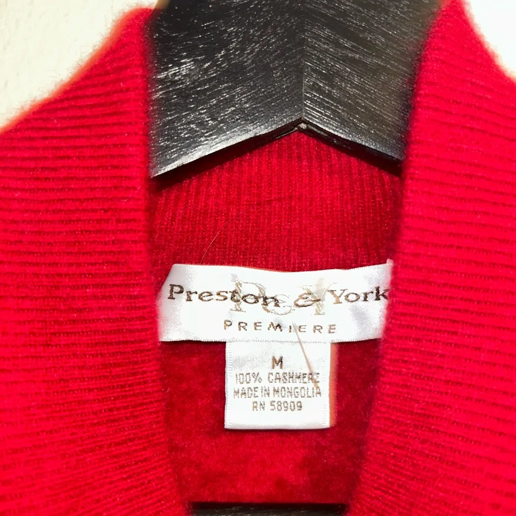 Preston & York  Bold Red Cashmere Top - Image 3