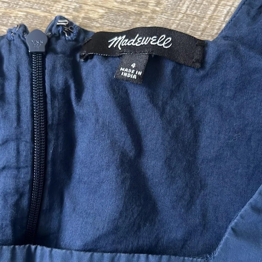 Madewell Poplin Lizzie Babydoll Dress in Twilight Size 4 - Image 2