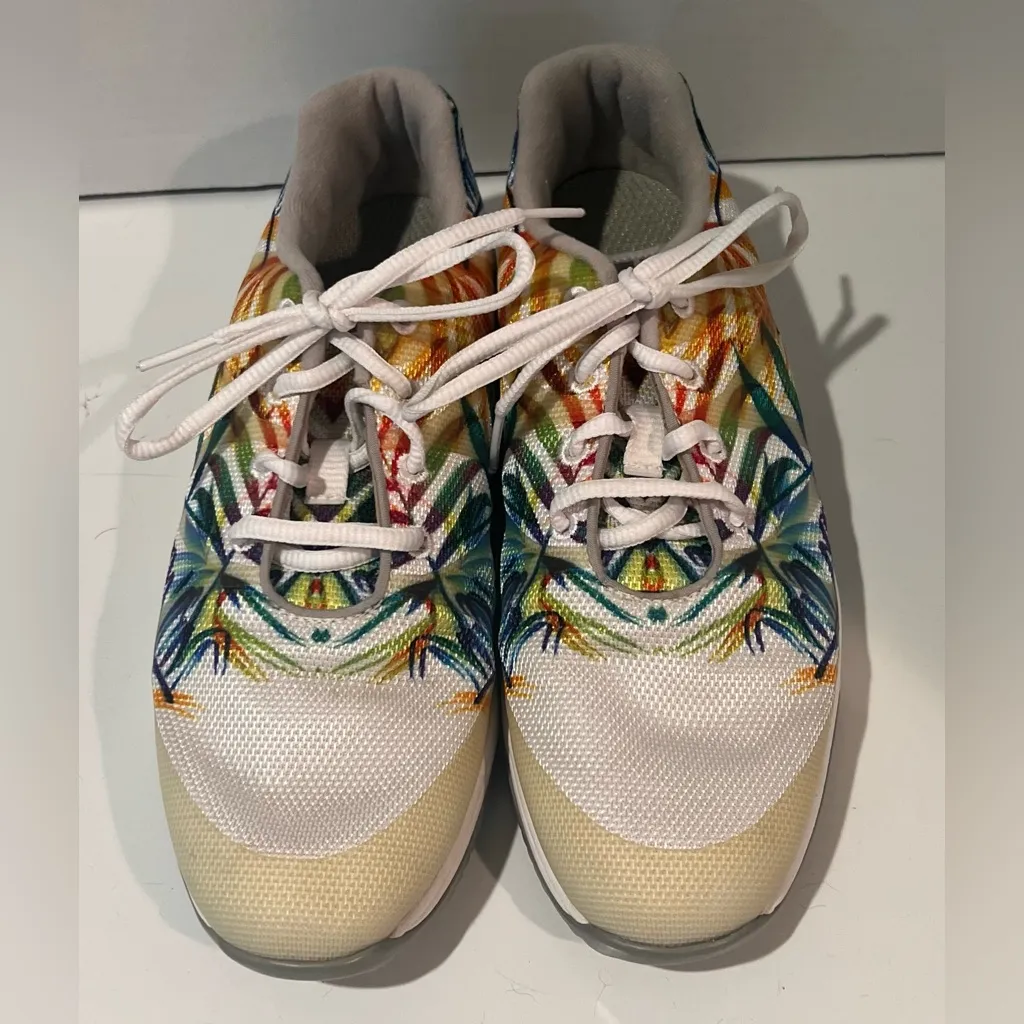 Footjoy Leisure Spikeless Floral Tropical Design Lace‎ Up Women’s Golf Shoes 7.5 - Image 2