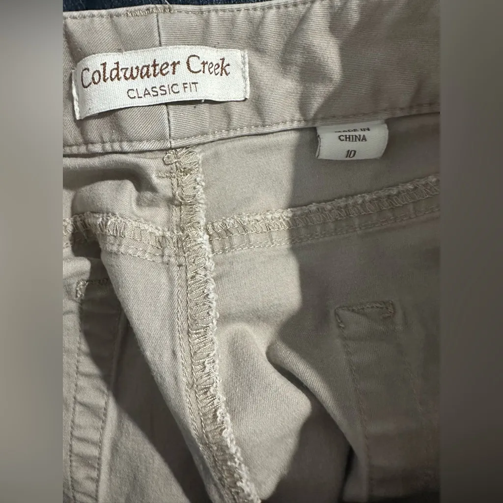 Coldwater Creek Classic Fit Light Tan Pants - Image 3