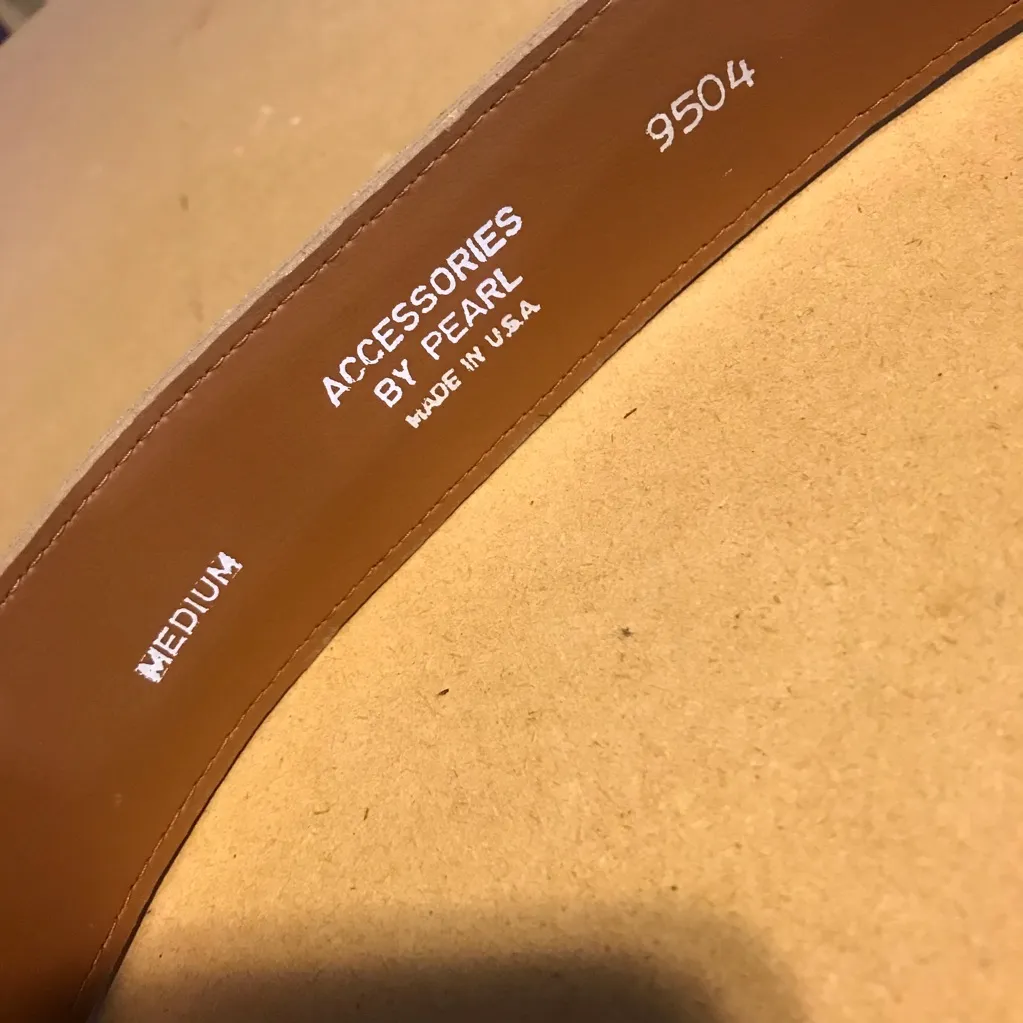 VINTAGE 1980'S ACCESSORIES BY PEARL TAN & BLACK ANIMAL PRINT LEATHER BELT (M) - Image 10