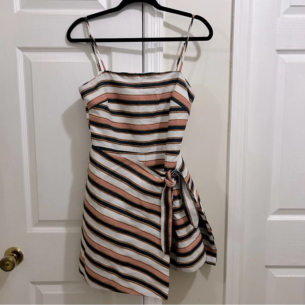 Adelyn Rae  Romper Skort Striped Dress Size Medium - Image 2