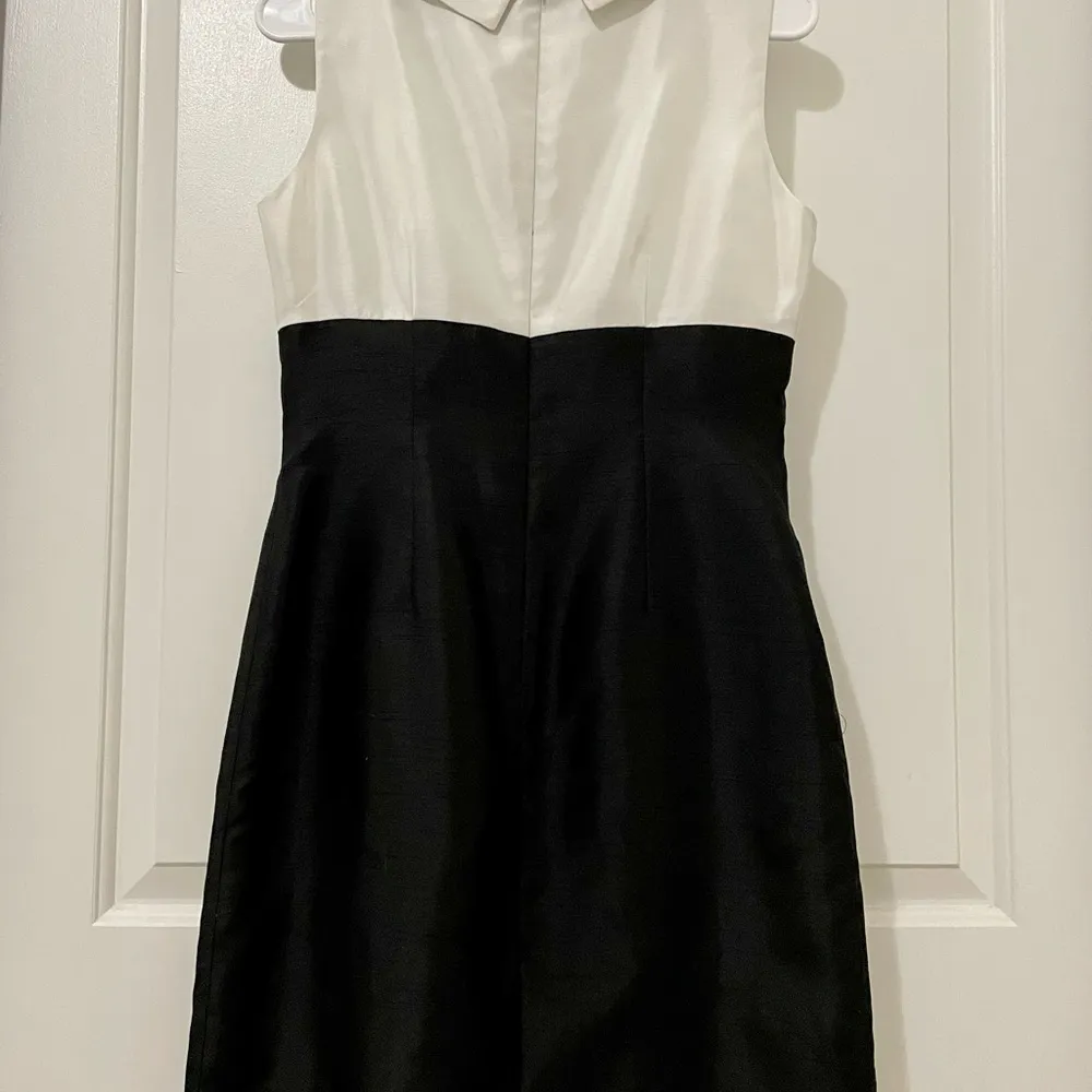 Tahari Arthur Levine Sheath Dress Size 6P Color block Formal Knee Length Petite - Image 4